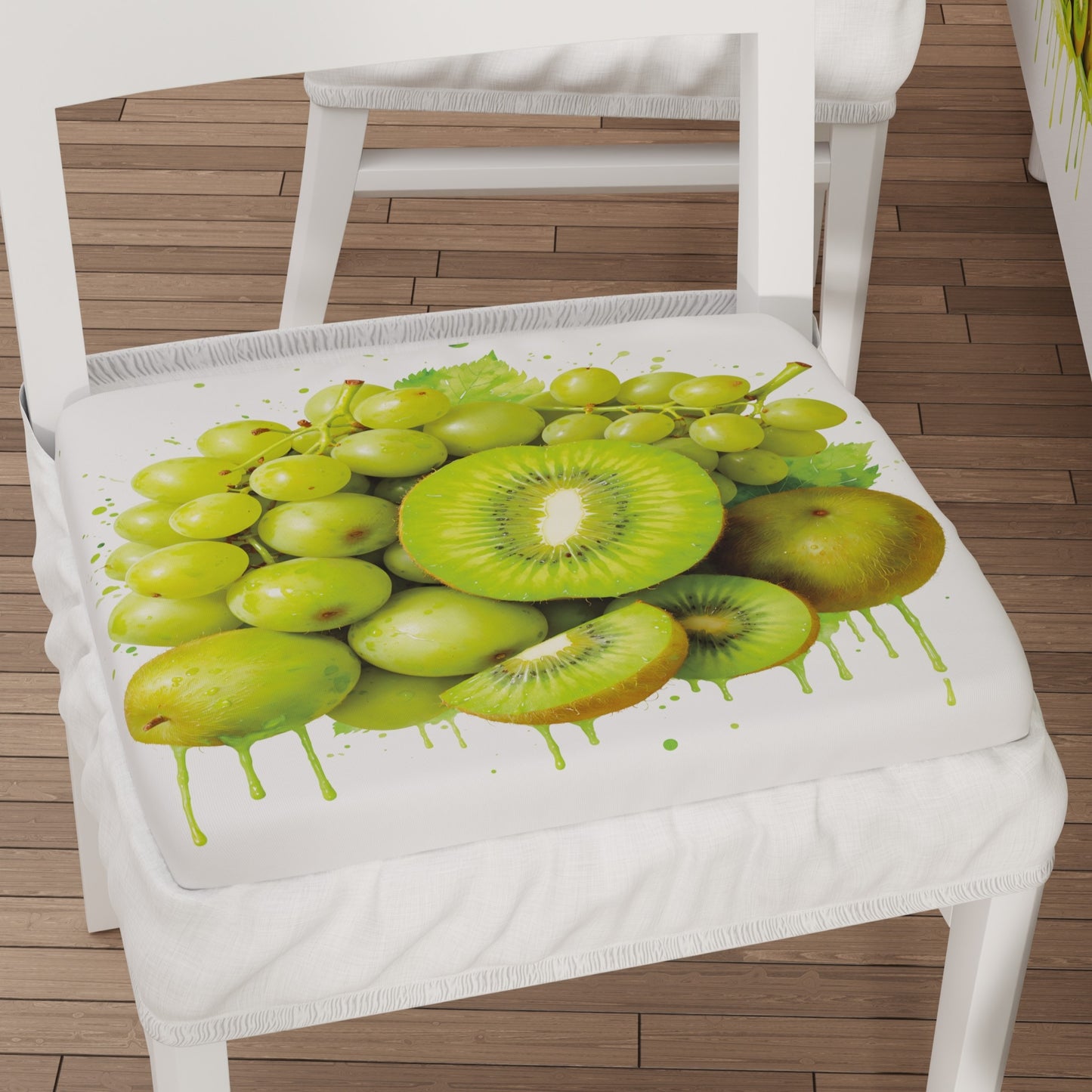Coprisedia con Elastico Fruit Verde Kiwi Uva | Stampa 4K | Set 2 o 6 Pz