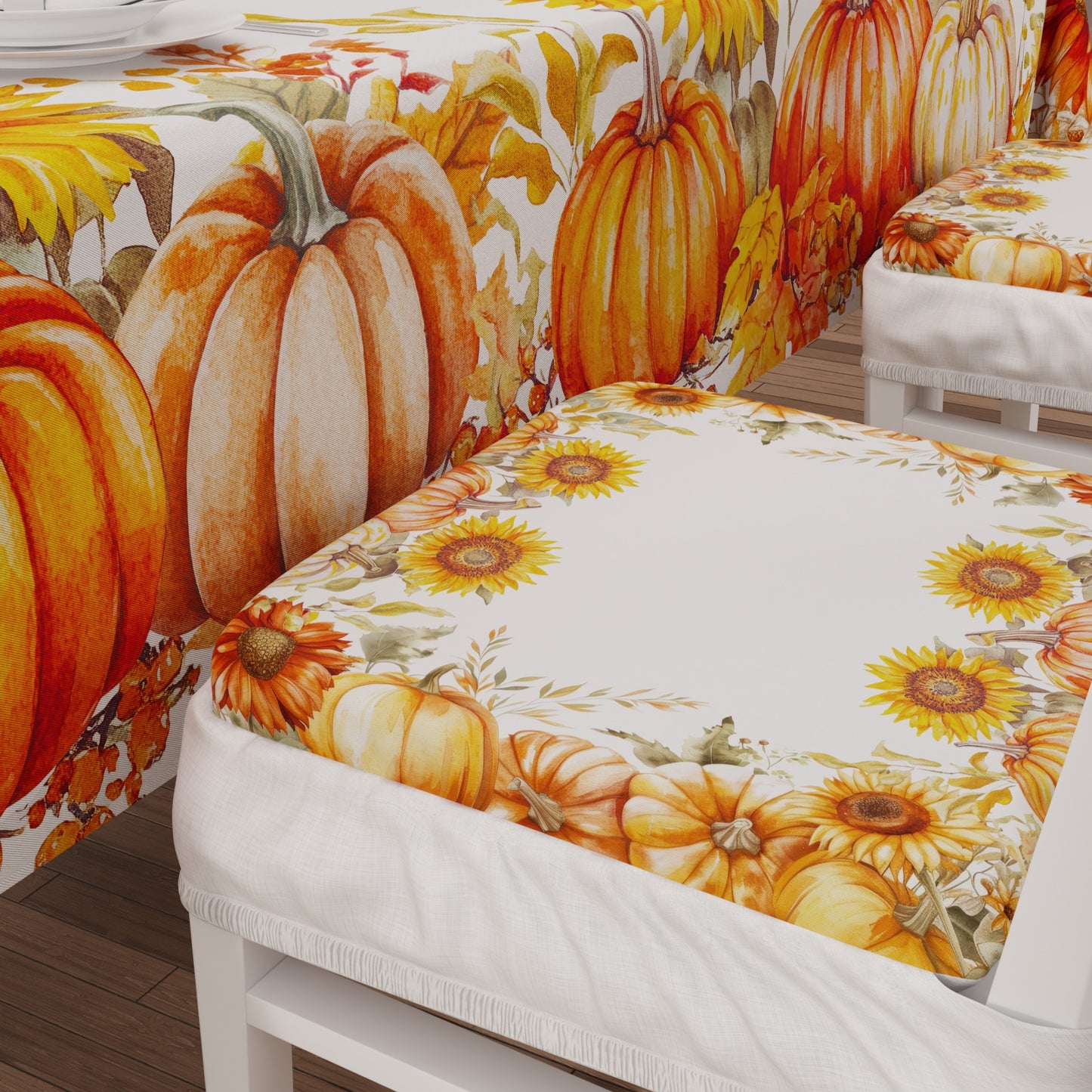 Coprisedia con Elastico Pumpkin Zucca Halloween | Stampa 4K | 2 o 6 Pz