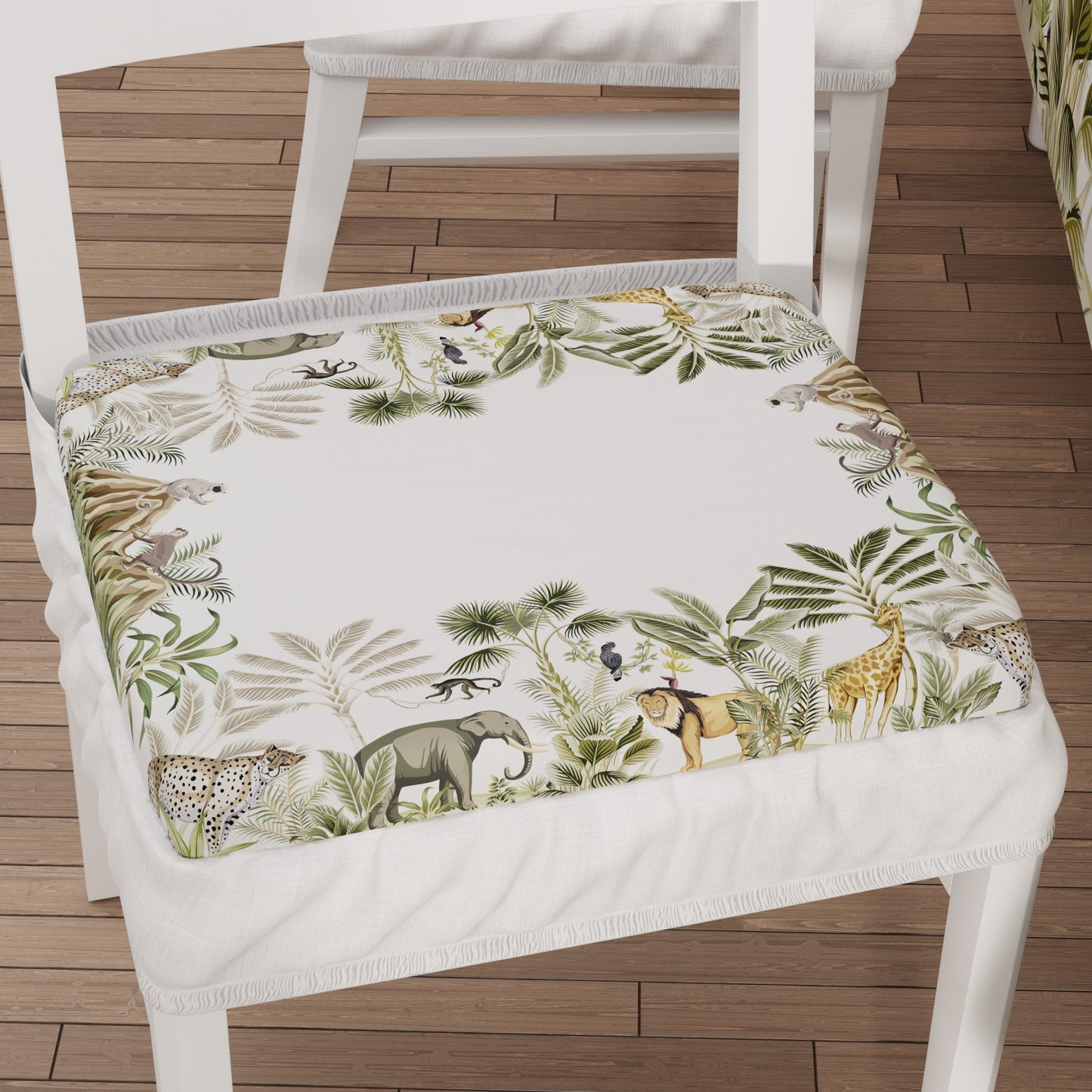 Coussins pour Chaises avec Élastique Housse de Chaise en Impression Numérique Savane