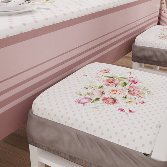 Coprisedia con Elastico Shabby Cipria | Stampa 4K | Set 2 o 6 Pz