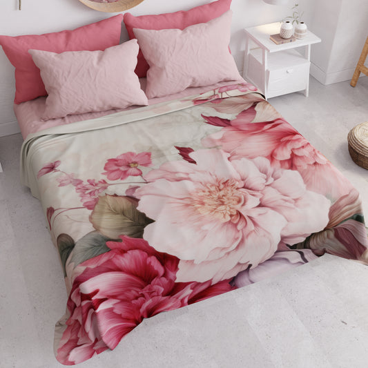 Copriletto Estivo, Coperta Leggera, Lenzuola Copriletto Floreale 04-152