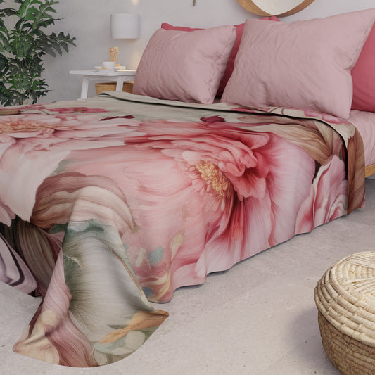 Copriletto Estivo, Coperta Leggera, Lenzuola Copriletto Floreale 04-152