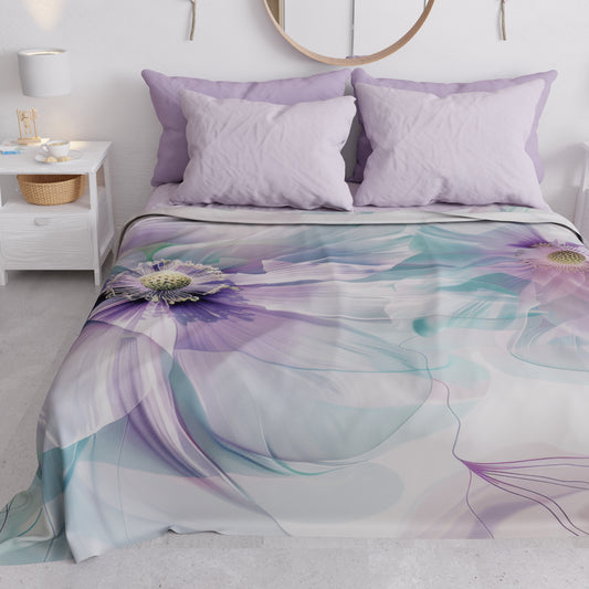 Copriletto Estivo, Coperta Leggera, Lenzuola Copriletto Floreale 04-159