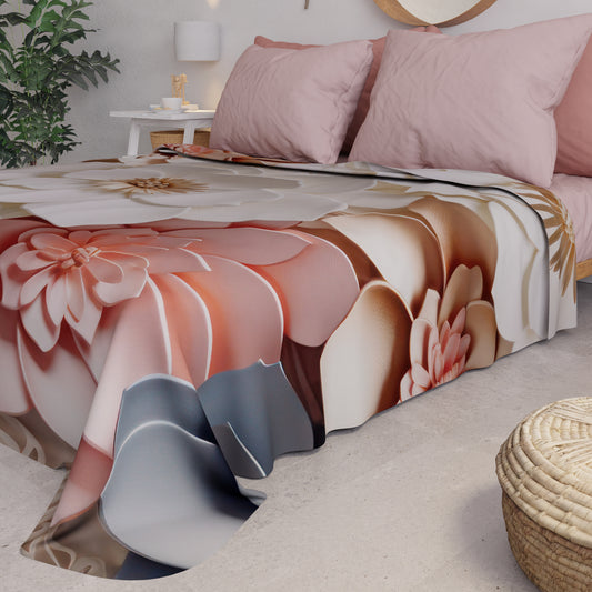 Copriletto Estivo, Coperta Leggera, Lenzuola Copriletto Floreale 05-1