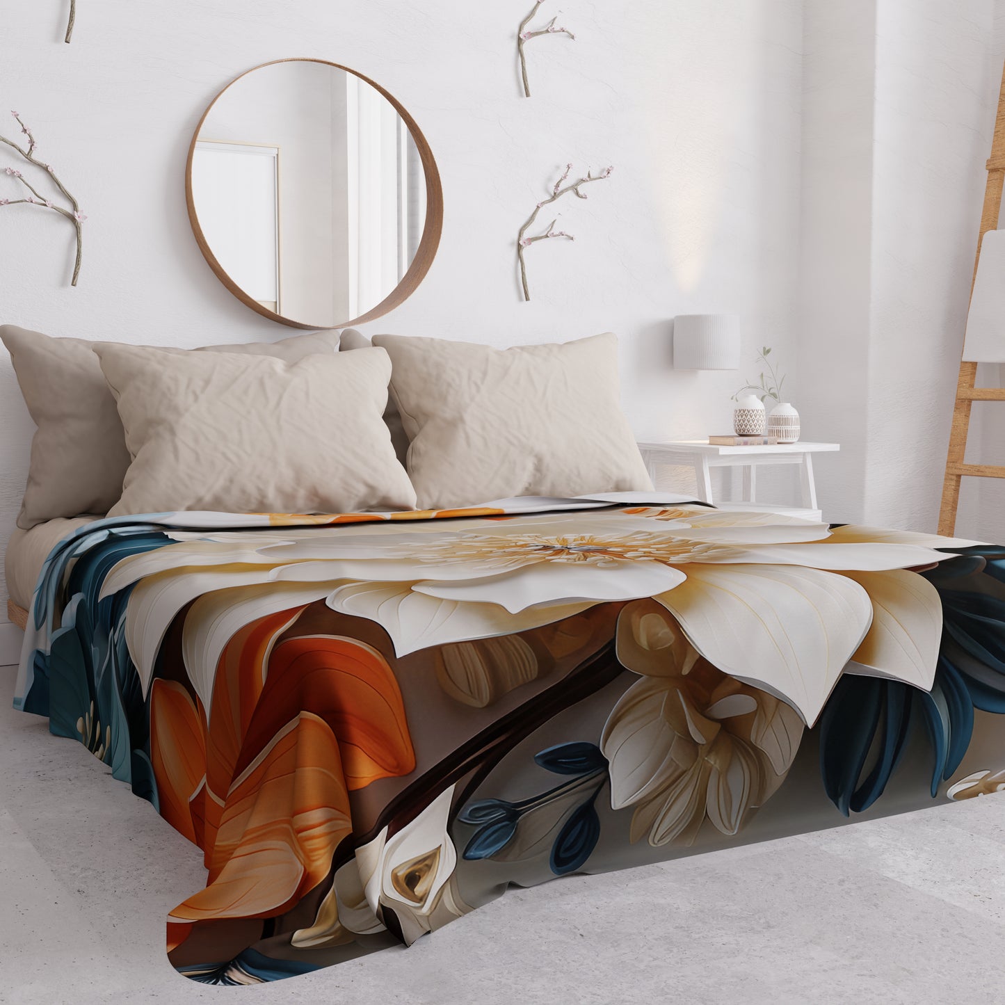Copriletto Estivo, Coperta Leggera, Lenzuola Copriletto Floreale 05-10