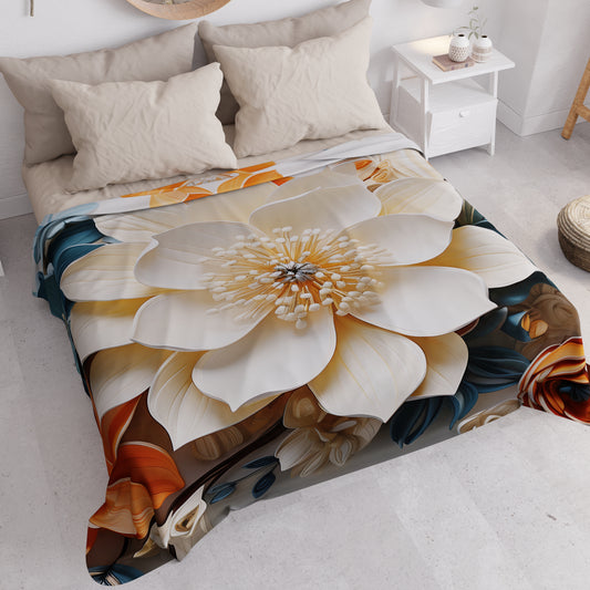 Copriletto Estivo, Coperta Leggera, Lenzuola Copriletto Floreale 05-10