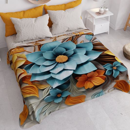 Copriletto Estivo, Coperta Leggera, Lenzuola Copriletto Floreale 05-16
