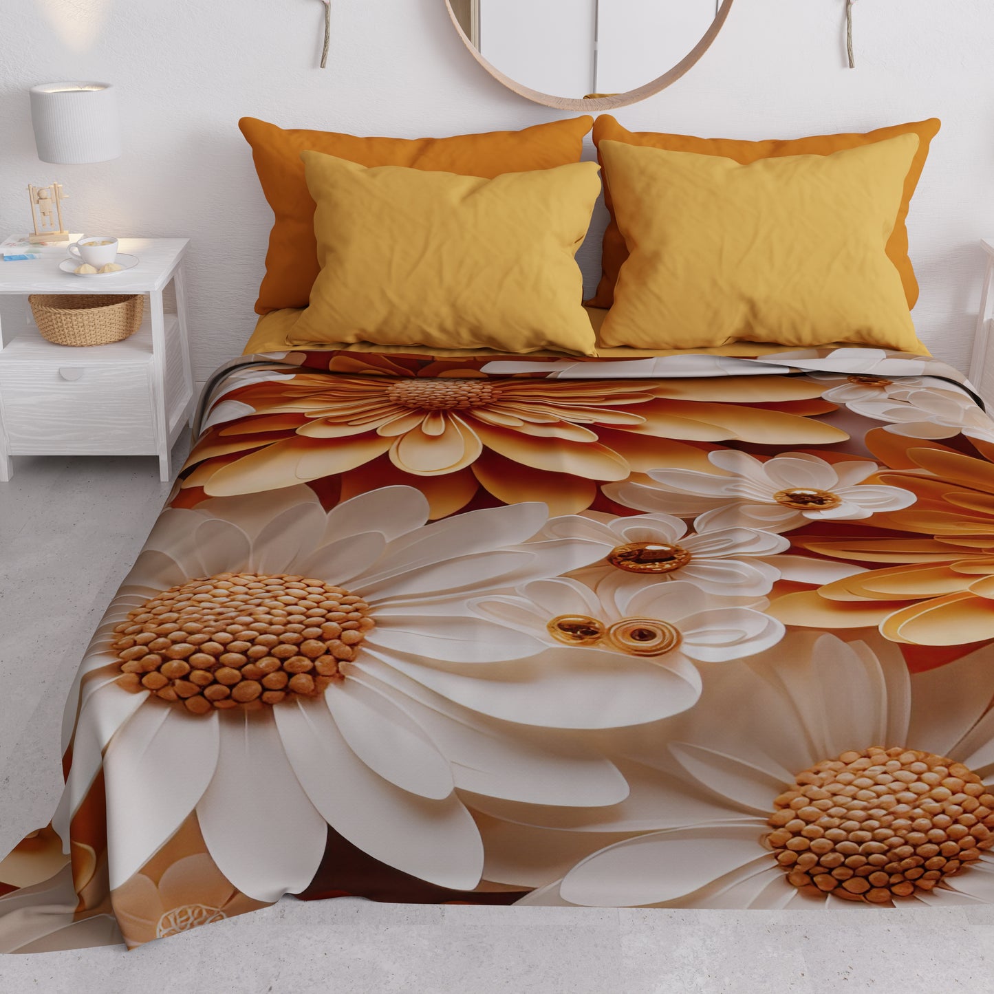Couvre-lit d'été, Couverture légère, Draps couvre-lit floral 05-2