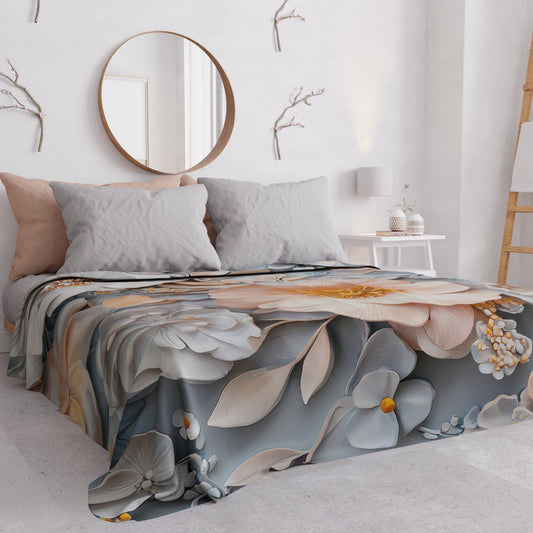 Copriletto Estivo, Coperta Leggera, Lenzuola Copriletto Floreale 05-20