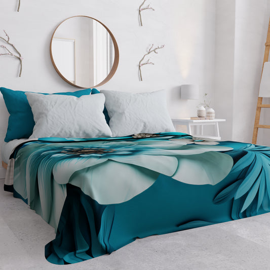 Copriletto Estivo, Coperta Leggera, Lenzuola Copriletto Floreale 05-21