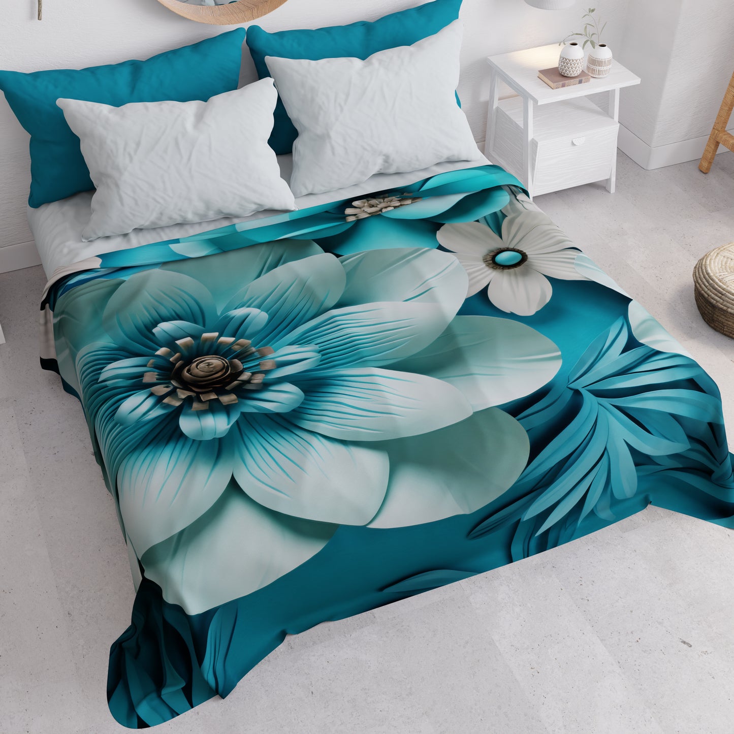 Couvre-lit d'été, Couverture légère, Draps couvre-lit floral 05-21