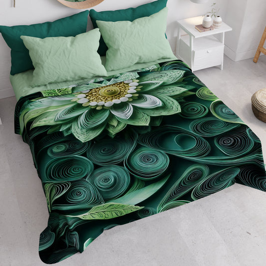 Copriletto Estivo, Coperta Leggera, Lenzuola Copriletto Floreale 05-22