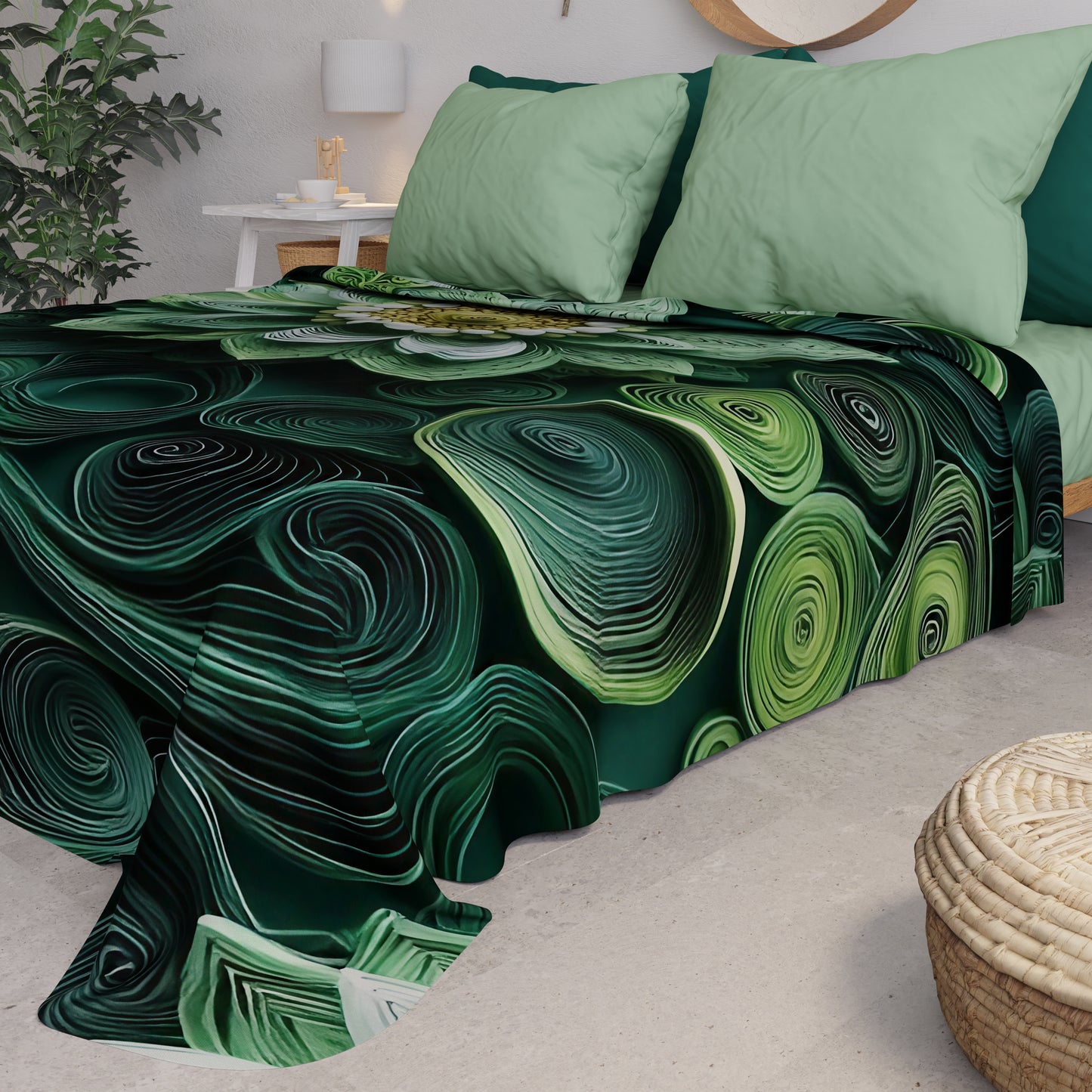 Couvre-lit d'été, Couverture légère, Draps couvre-lit floral 05-22
