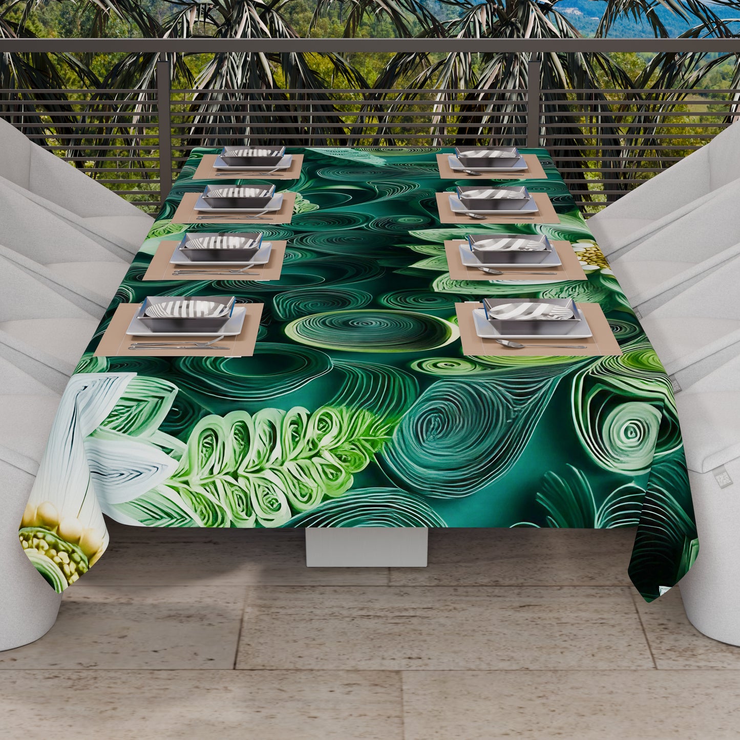 Drap housse décoratif pour canapé, couvre-lit, nappe et tout usage en microfibre | Motif floral 05-22
