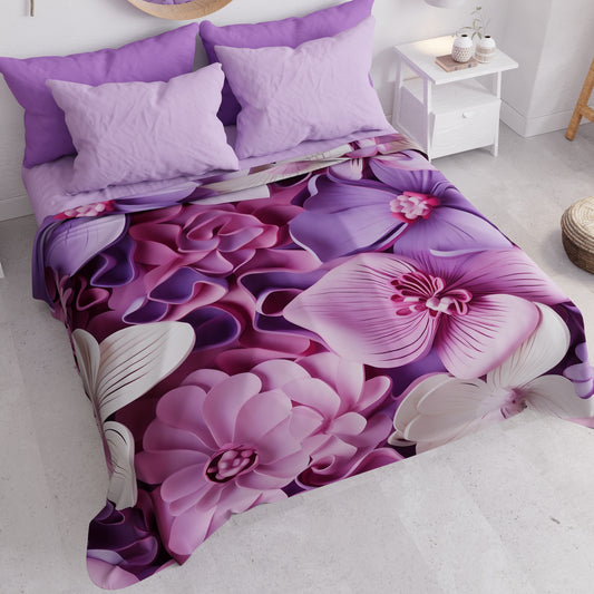Copriletto Estivo, Coperta Leggera, Lenzuola Copriletto Floreale 05-23