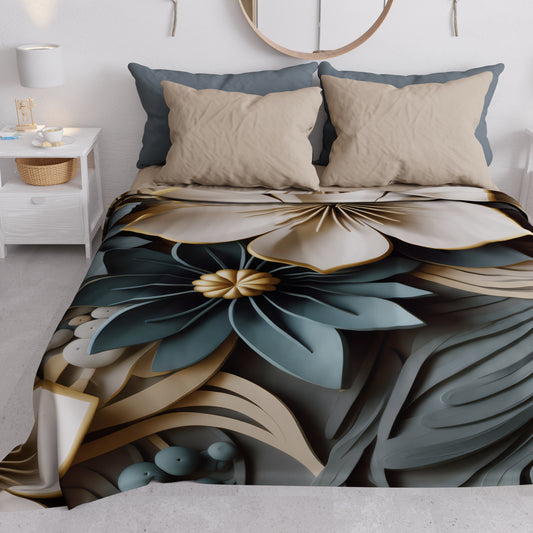 Copriletto Estivo, Coperta Leggera, Lenzuola Copriletto Floreale 05-8