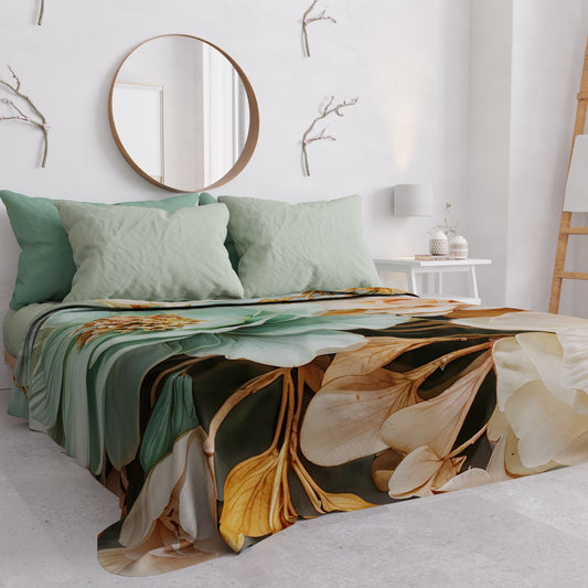 Copriletto Estivo, Coperta Leggera, Lenzuola Copriletto Floreale 05-9