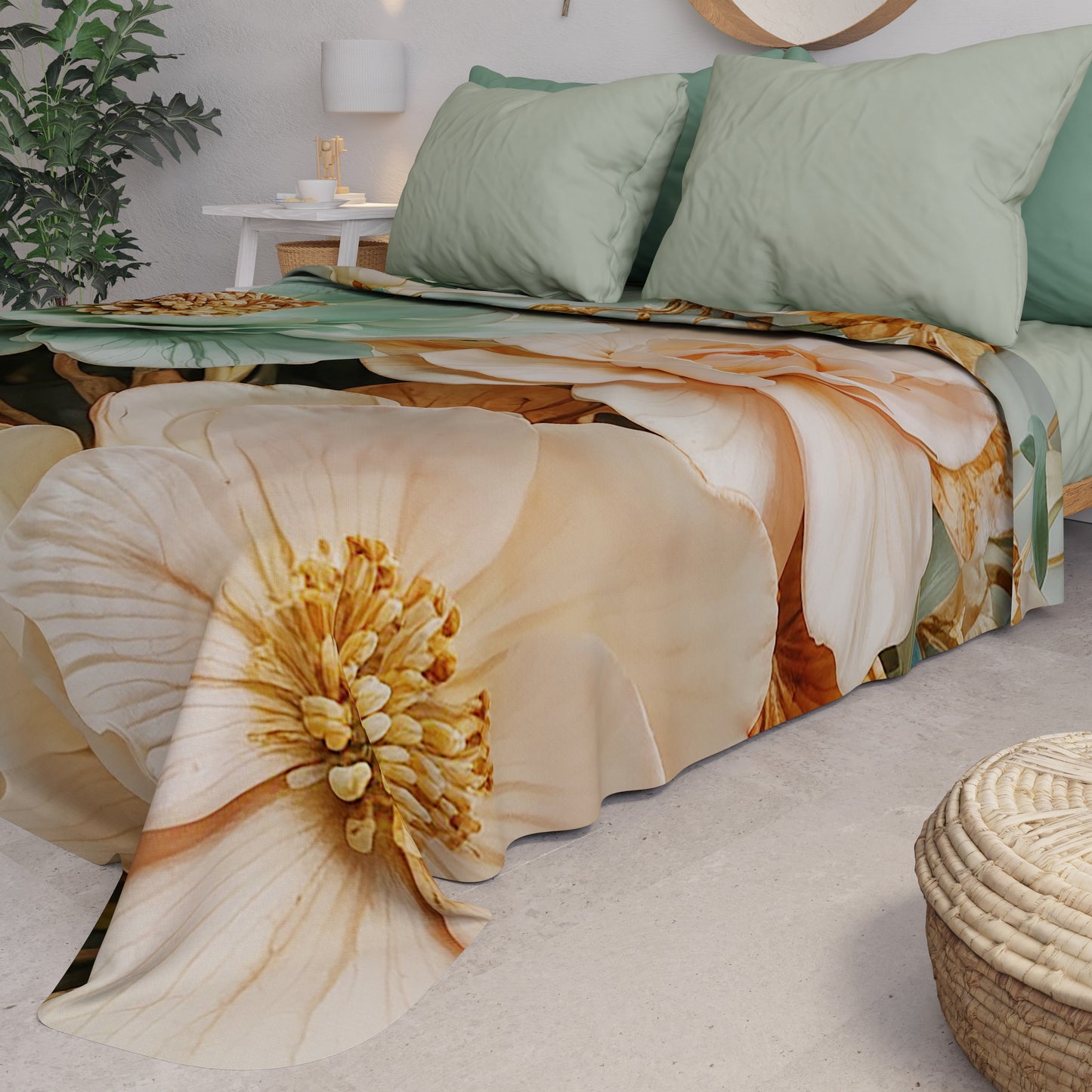 Copriletto Estivo, Coperta Leggera, Lenzuola Copriletto Floreale 05-9