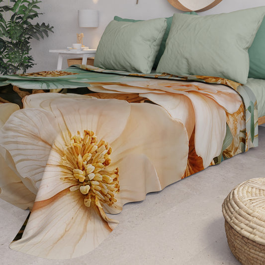 Copriletto Estivo, Coperta Leggera, Lenzuola Copriletto Floreale 05-9