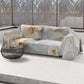 Drap housse décoratif pour canapé, couvre-lit, nappe et tout usage en microfibre | Motif floral 06-1