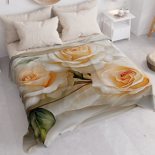 Couvre-lit d'été, Couverture légère, Draps couvre-lit floral 06-12