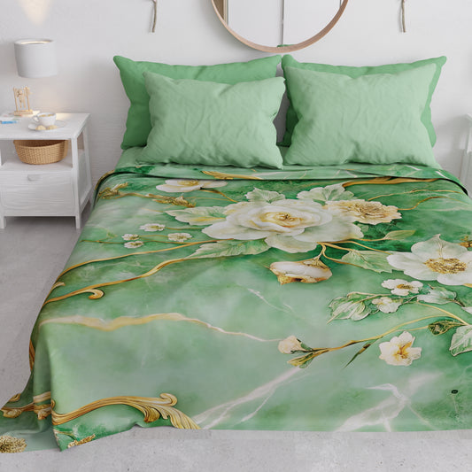 Boutis d'été, Couverture légère, Draps boutis floraux 06-3