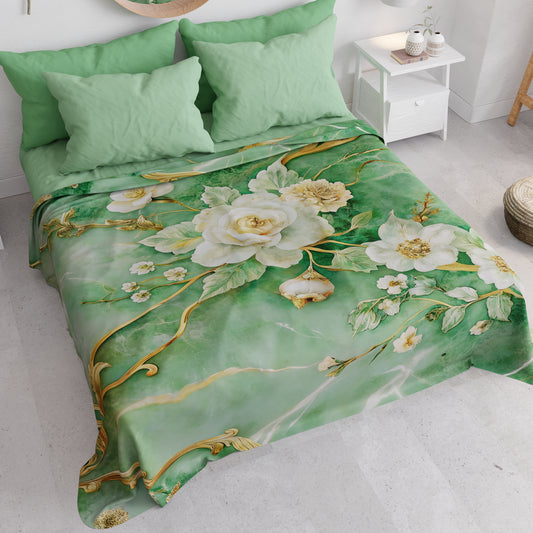Boutis d'été, Couverture légère, Draps boutis floraux 06-3