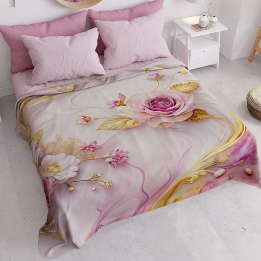 Boutis d'été, Couverture légère, Draps boutis floraux 06-6