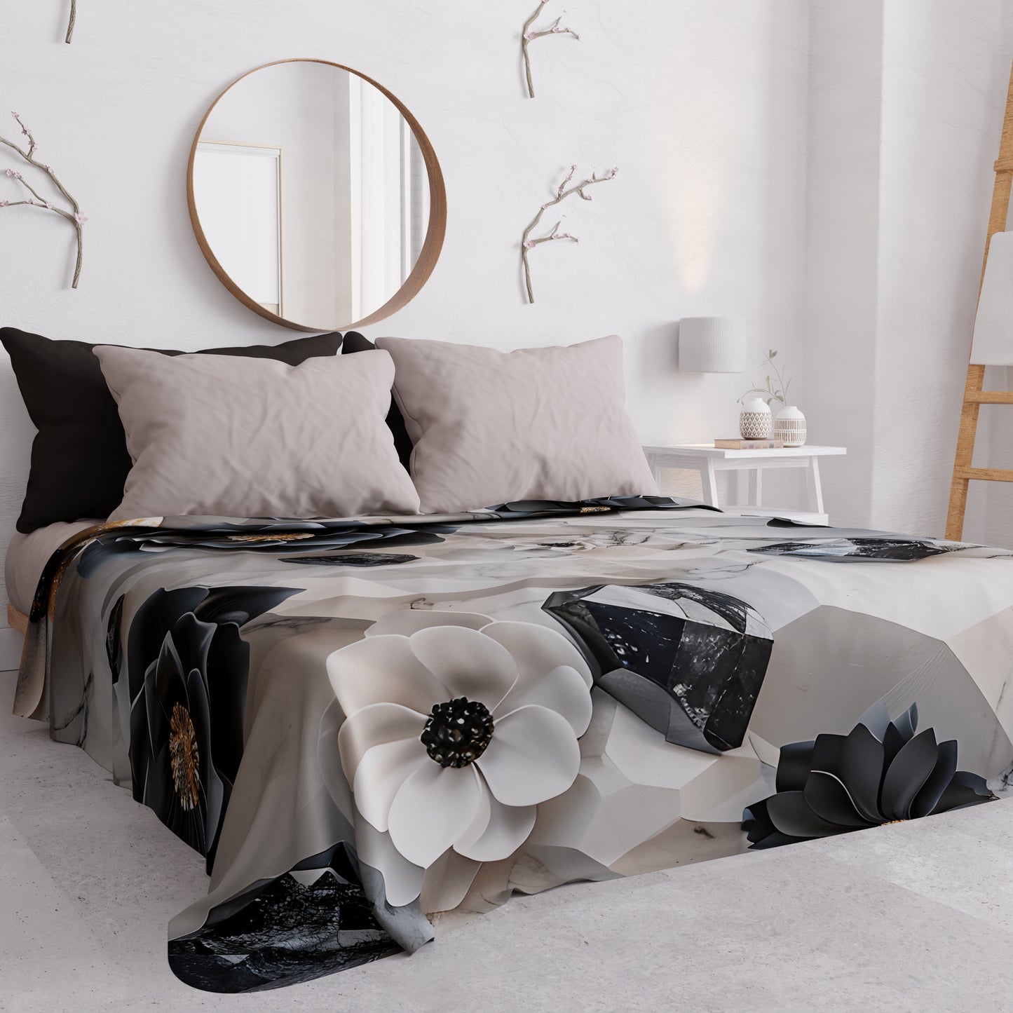 Copriletto Estivo, Coperta Leggera, Lenzuola Copriletto Floreale 06-7