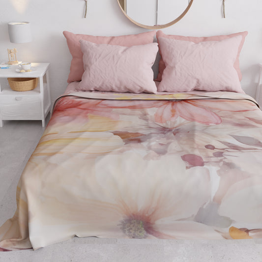 Copriletto Estivo, Coperta Leggera, Lenzuola Copriletto Floreale F1