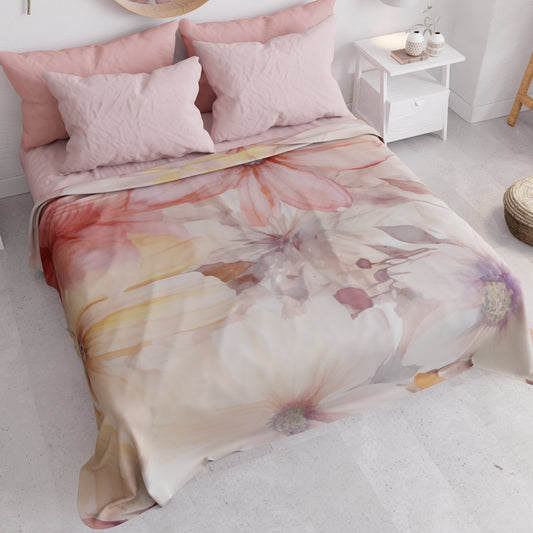 Copriletto Estivo, Coperta Leggera, Lenzuola Copriletto Floreale F1