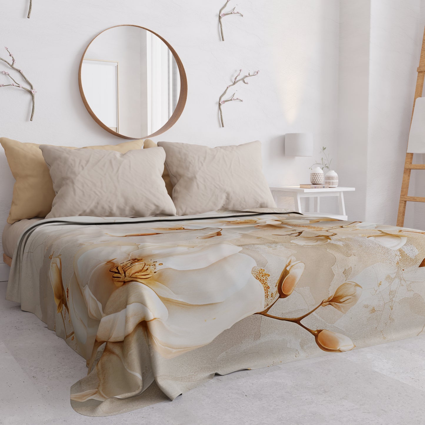 Copriletto Estivo, Coperta Leggera, Lenzuola Copriletto Floreale F12