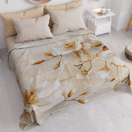 Copriletto Estivo, Coperta Leggera, Lenzuola Copriletto Floreale F12