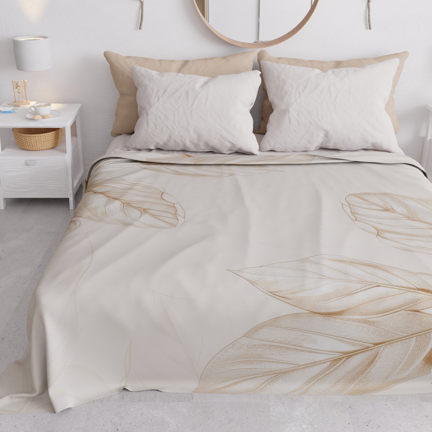 Copriletto Estivo, Coperta Leggera, Lenzuola Copriletto Floreale F150