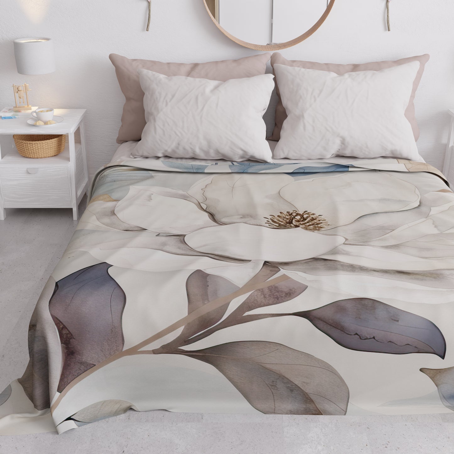 Copriletto Estivo, Coperta Leggera, Lenzuola Copriletto Floreale F16