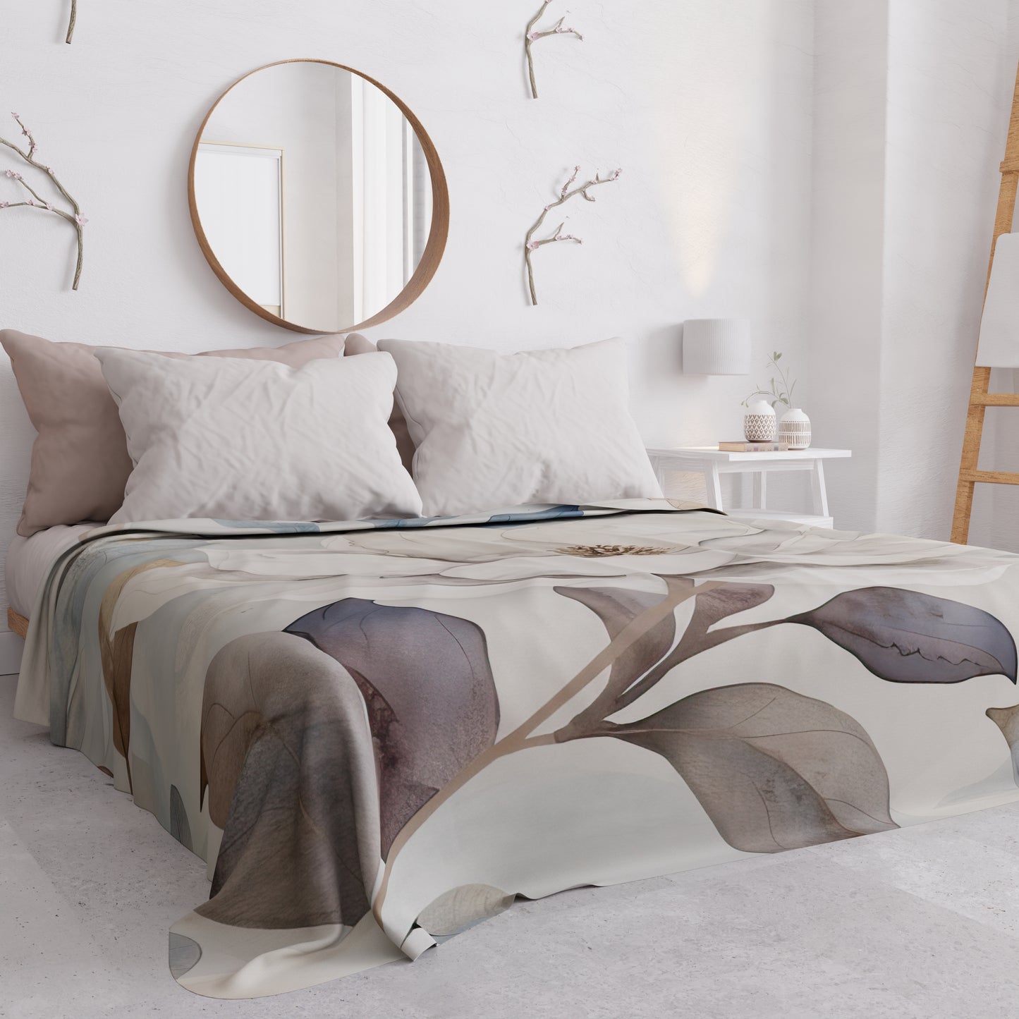 Copriletto Estivo, Coperta Leggera, Lenzuola Copriletto Floreale F16