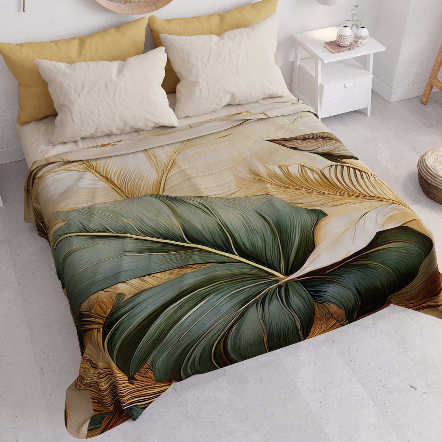 Copriletto Estivo, Coperta Leggera, Lenzuola Copriletto Floreale F165