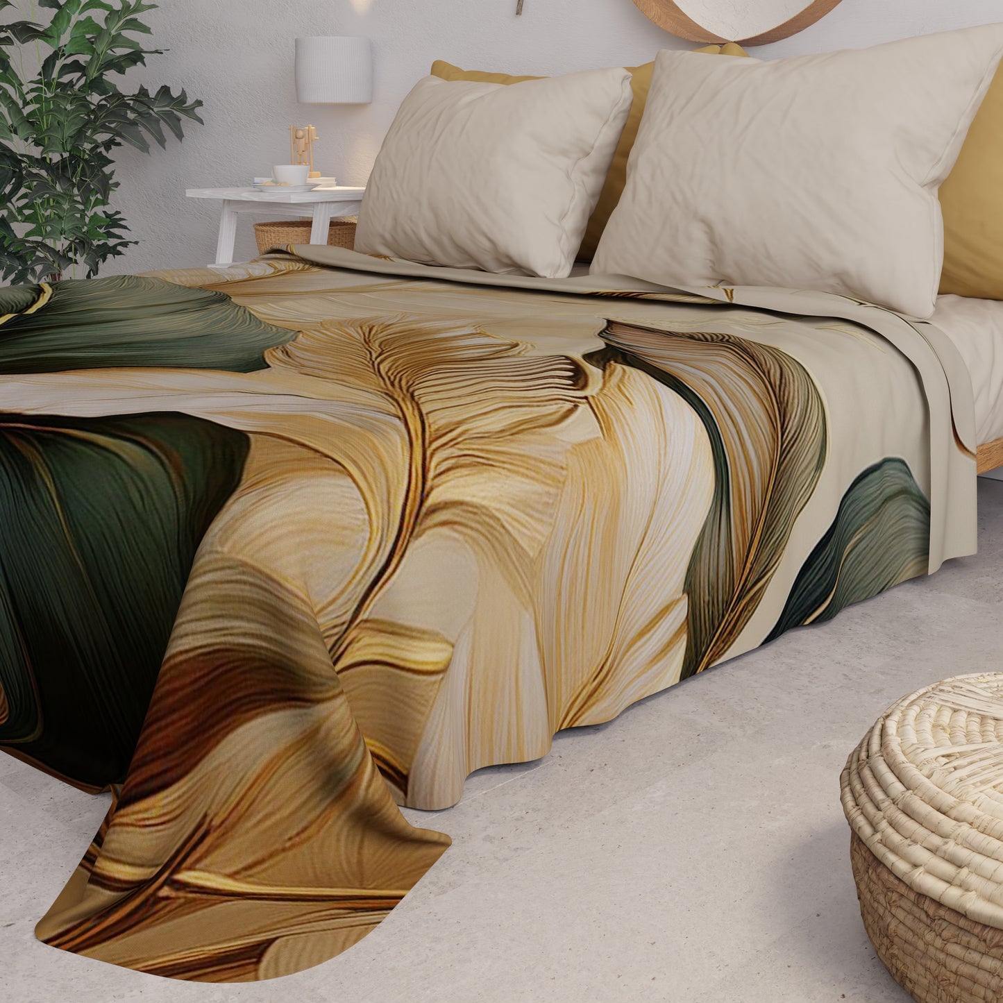 Copriletto Estivo, Coperta Leggera, Lenzuola Copriletto Floreale F165