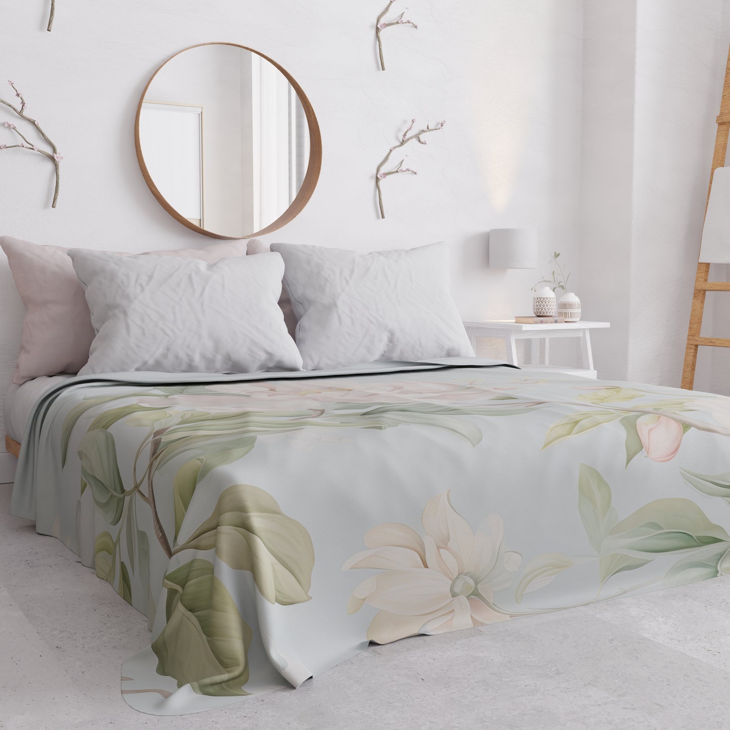 Copriletto Estivo, Coperta Leggera, Lenzuola Copriletto Floreale F172