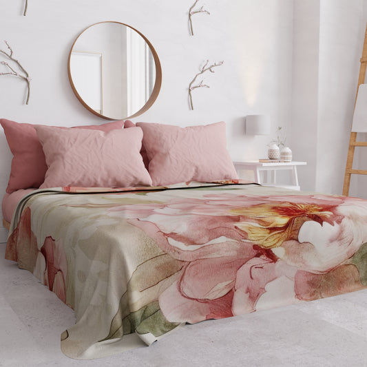 Copriletto Estivo, Coperta Leggera, Lenzuola Copriletto Floreale F20