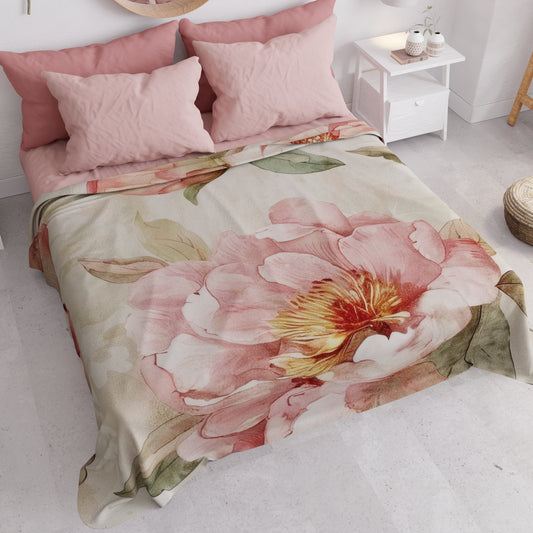 Copriletto Estivo, Coperta Leggera, Lenzuola Copriletto Floreale F20