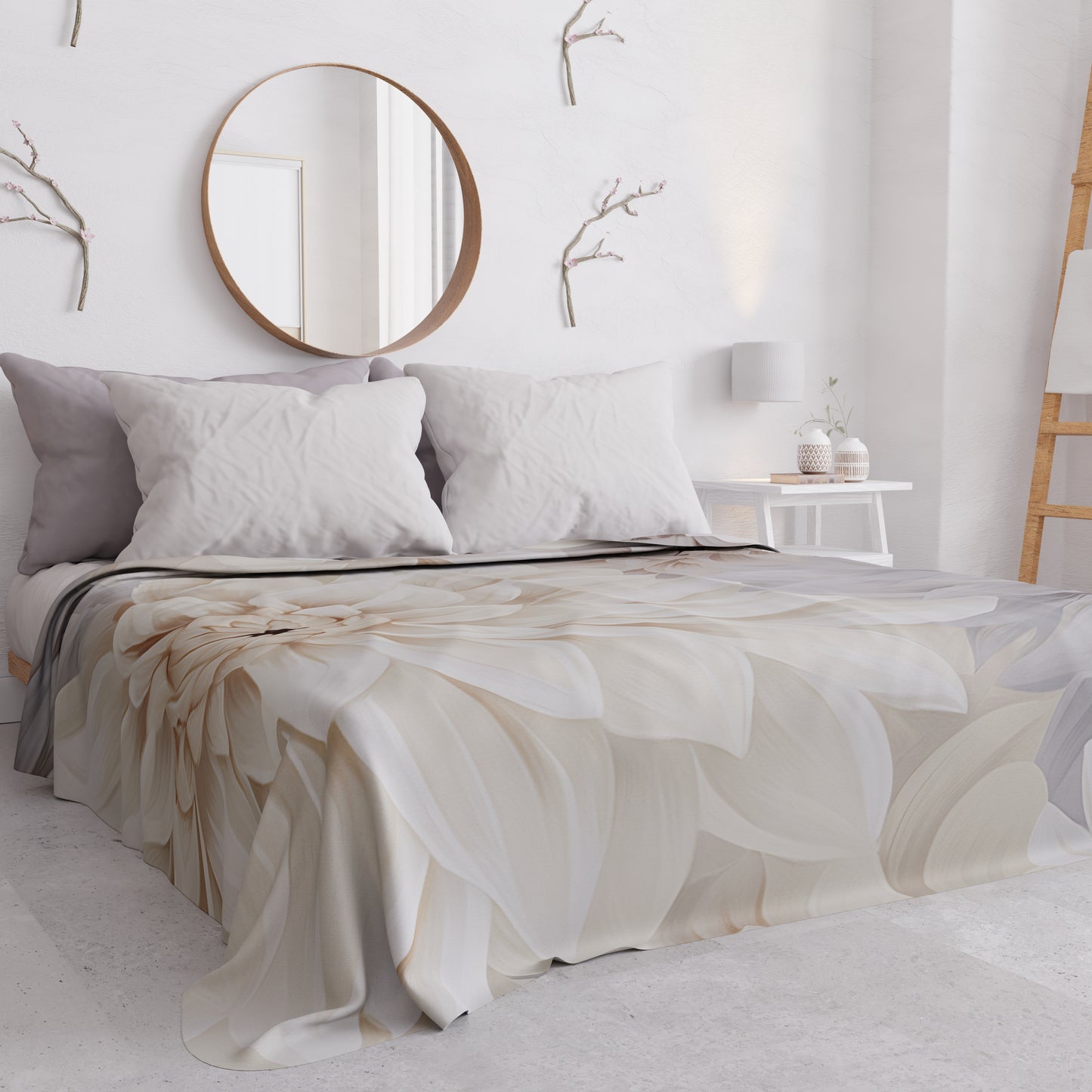 Copriletto Estivo, Coperta Leggera, Lenzuola Copriletto Floreale F25