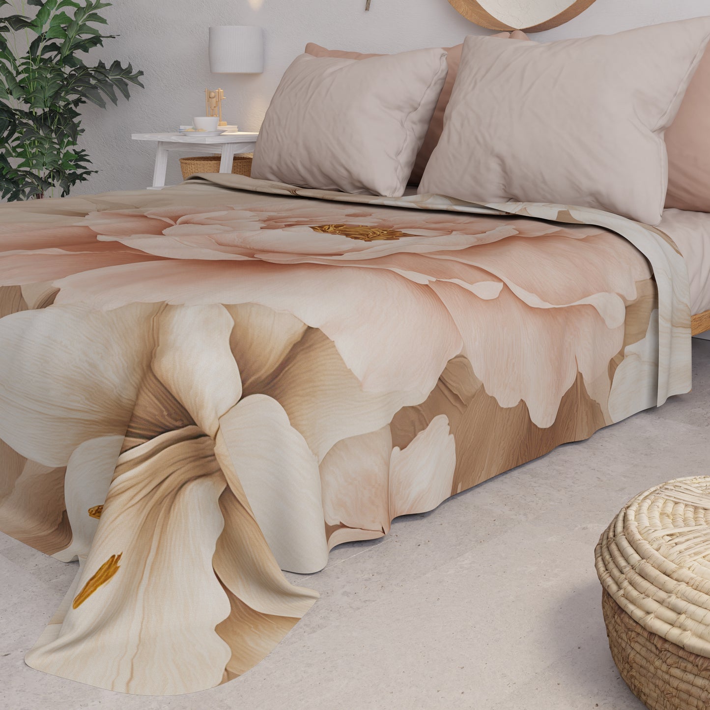 Copriletto Estivo, Coperta Leggera, Lenzuola Copriletto Floreale F26