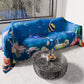 Drap housse pour canapé, couvre-lit, nappe et tout usage en microfibre | Motif Aquarium