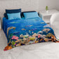 Drap housse pour canapé, couvre-lit, nappe et tout usage en microfibre | Motif Aquarium