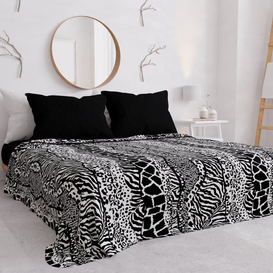 Copriletto Estivo, Coperta Leggera, Lenzuola Copriletto, Animalier Zebrato