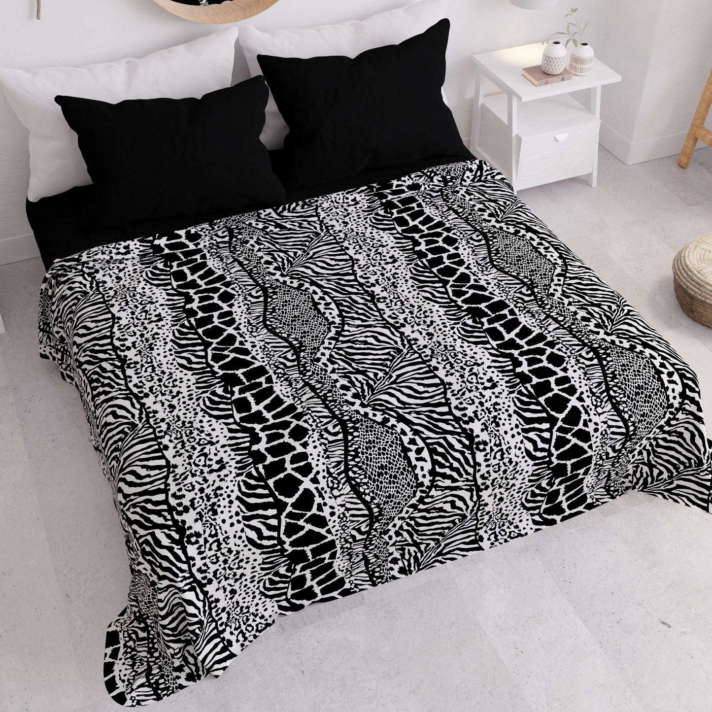 Copriletto Estivo, Coperta Leggera, Lenzuola Copriletto, Animalier Zebrato