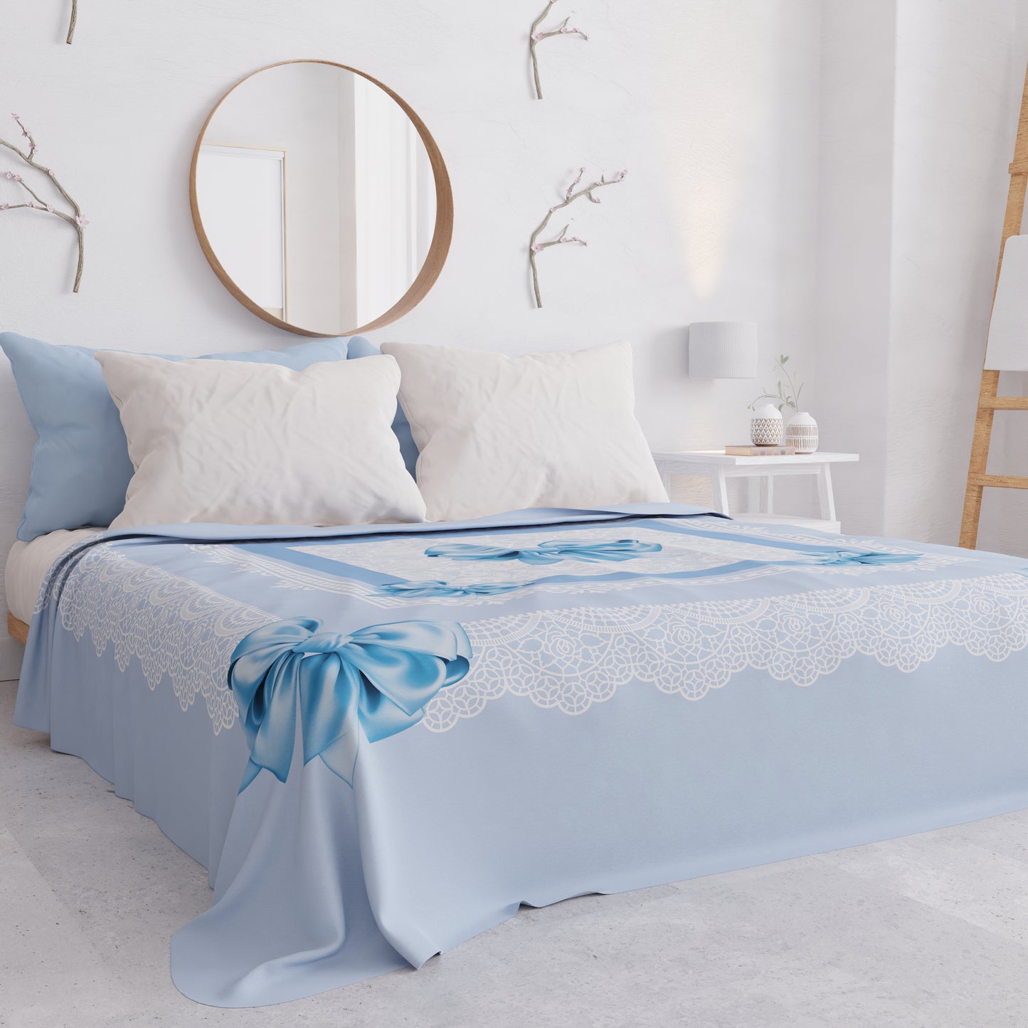 Summer Bedspread, Light Blanket, Bedspread Sheets, Heavenly Bow