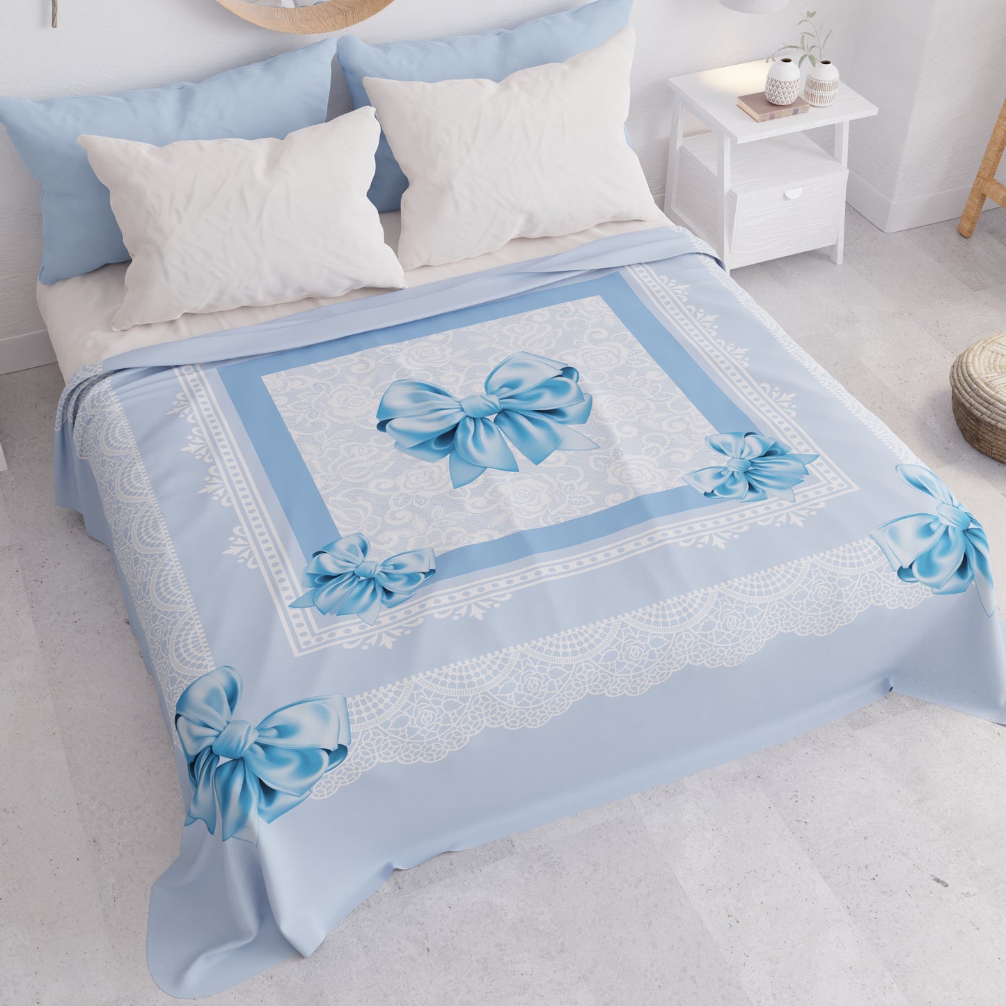 Summer Bedspread, Light Blanket, Bedspread Sheets, Heavenly Bow