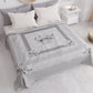 Copriletto Estivo, Coperta Leggera, Lenzuola Copriletto, Fiocco Grigio